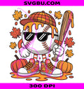 Fall Baseball PNG, Thanksgiving Drip PNG, Ice Cream Sublimation PNG