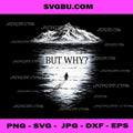 But Why Penguin Mountain Landscape PNG, Minimalist Nature Art PNG