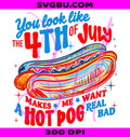 4th July Hotdog PNG, Funny Hotdog PNG, Patriotic Hotdog PNG