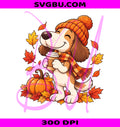 Fall Dog Thanksgiving PNG, Coffee Dog Lover PNG, Autumn Friendsgiving PNG