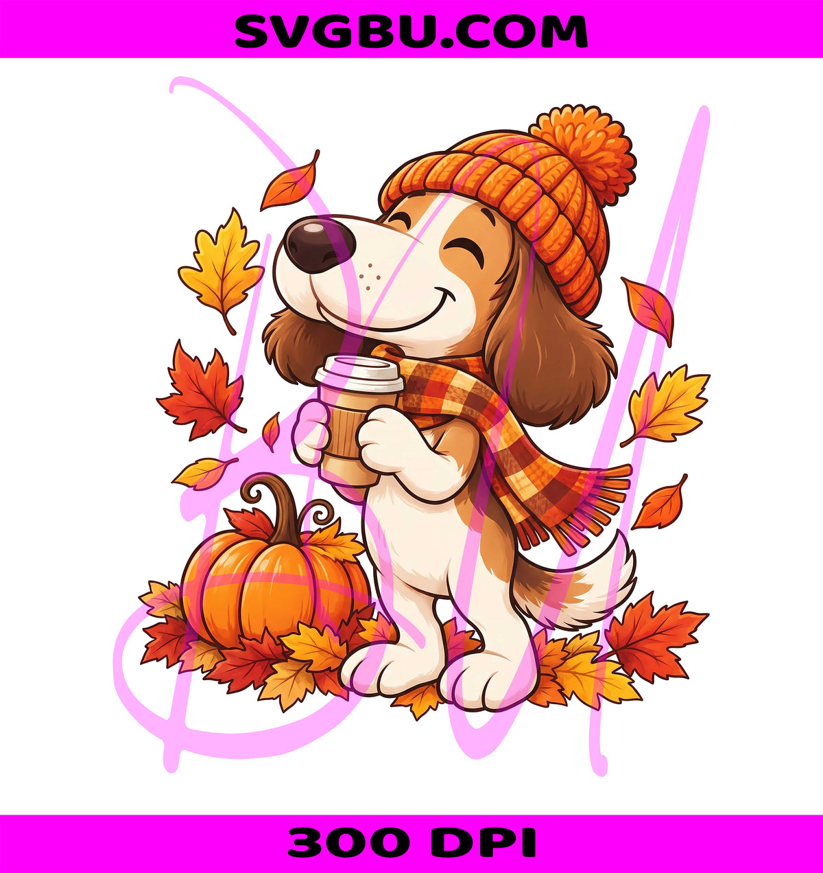 Fall Dog Thanksgiving PNG, Coffee Dog Lover PNG, Autumn Friendsgiving PNG