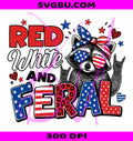 Red White And Feral Raccoon PNG, Funny 4th Of July Patriotic PNG