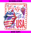 Party In The USA PNG, American Flag Tongue PNG, Patriotic Ice Cream PNG