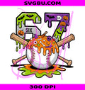 Halloween Baseball 67 PNG, Spooky Bats Slime PNG, Sports Trick Or Treat PNG