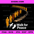 Walk For Peace Buddhist Monks And Dog PNG, Spiritual Zen Art PNG