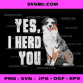 Yes I Herd You Australian Shepherd Aussie Owner Distressed PNG