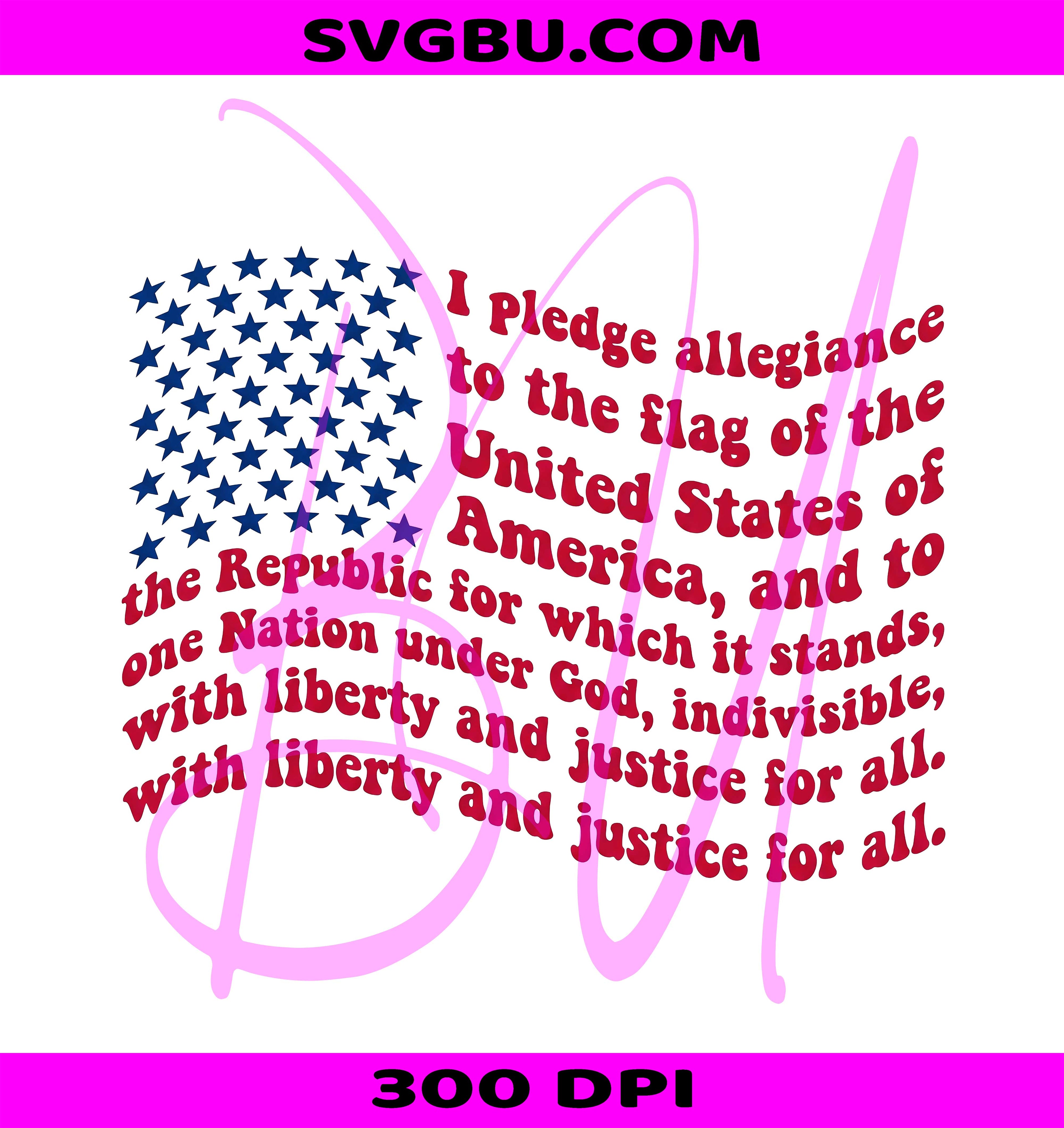 I Pledge Allegiance PNG, USA Flag Stars PNG, Patriotic United States PNG