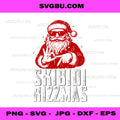 Vintage Skibidi Rizzmas PNG, Funny Meme Six Seven Santa 6-7 PNG