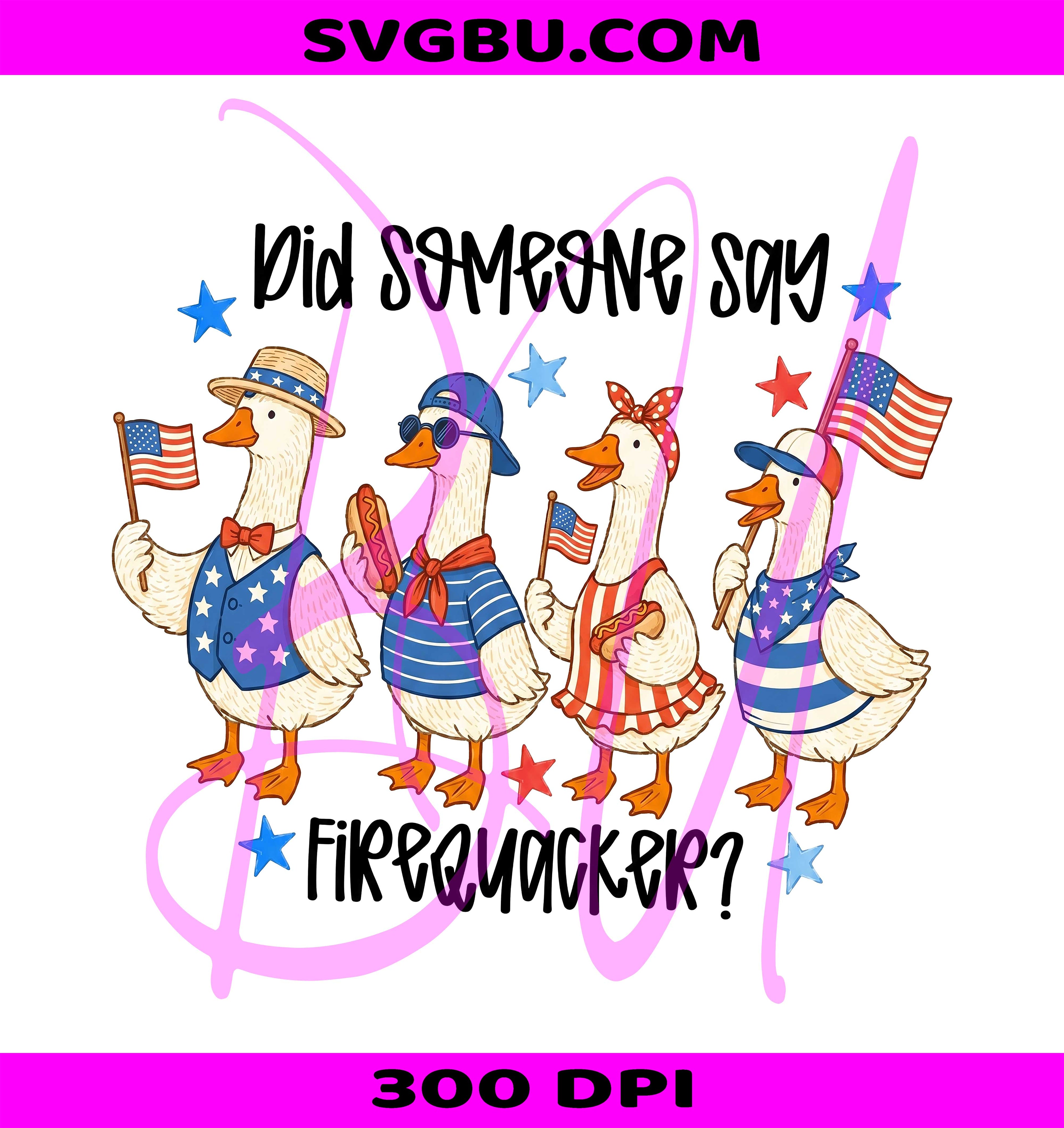 Firequacker Goose PNG,Funny Patriotic Goose American Flag PNG