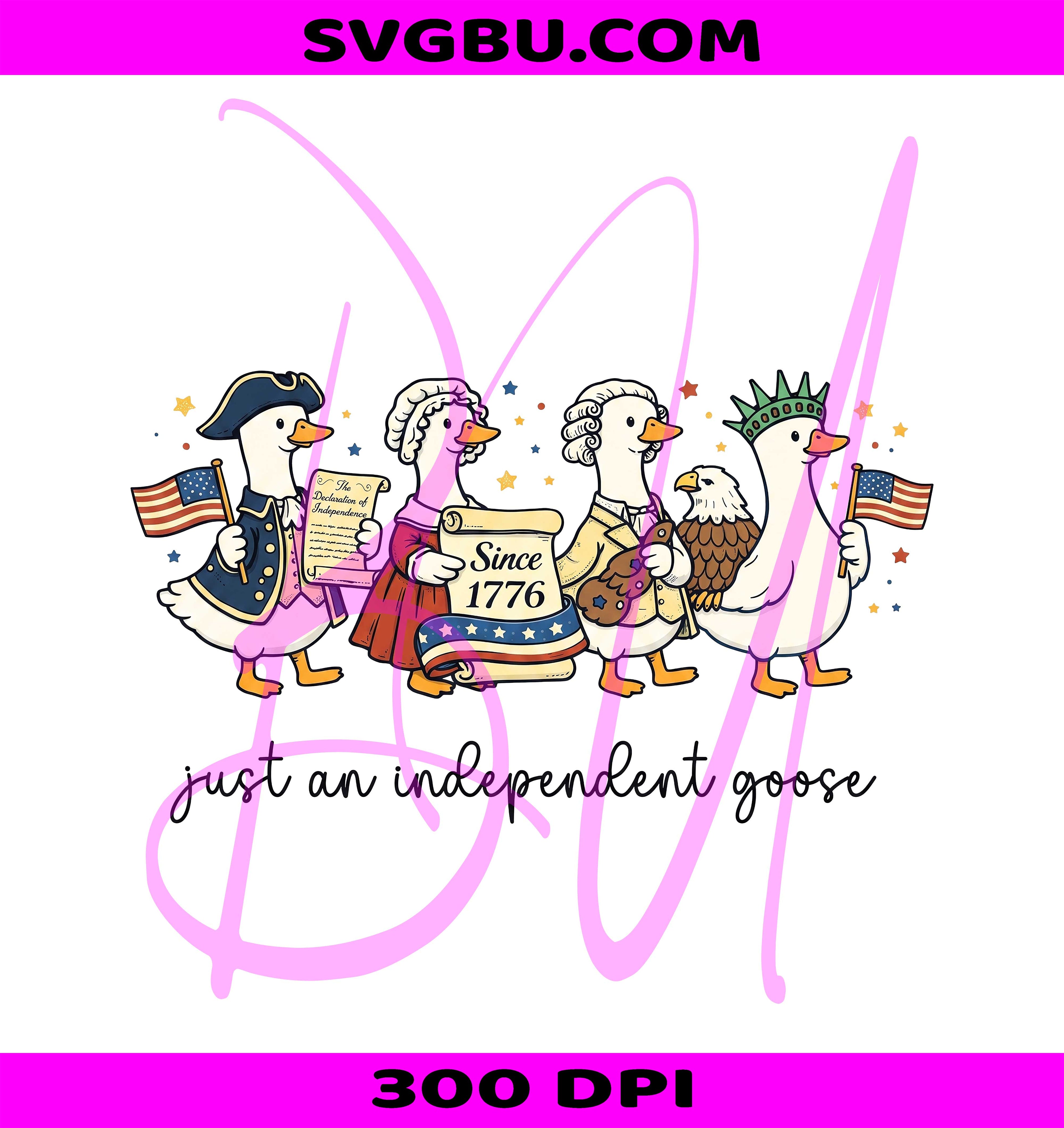 Independent Goose PNG, American Flag PNG, Since 1776 PNG