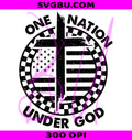 One Nation Under God PNG, Christian Cross PNG, American Flag PNG