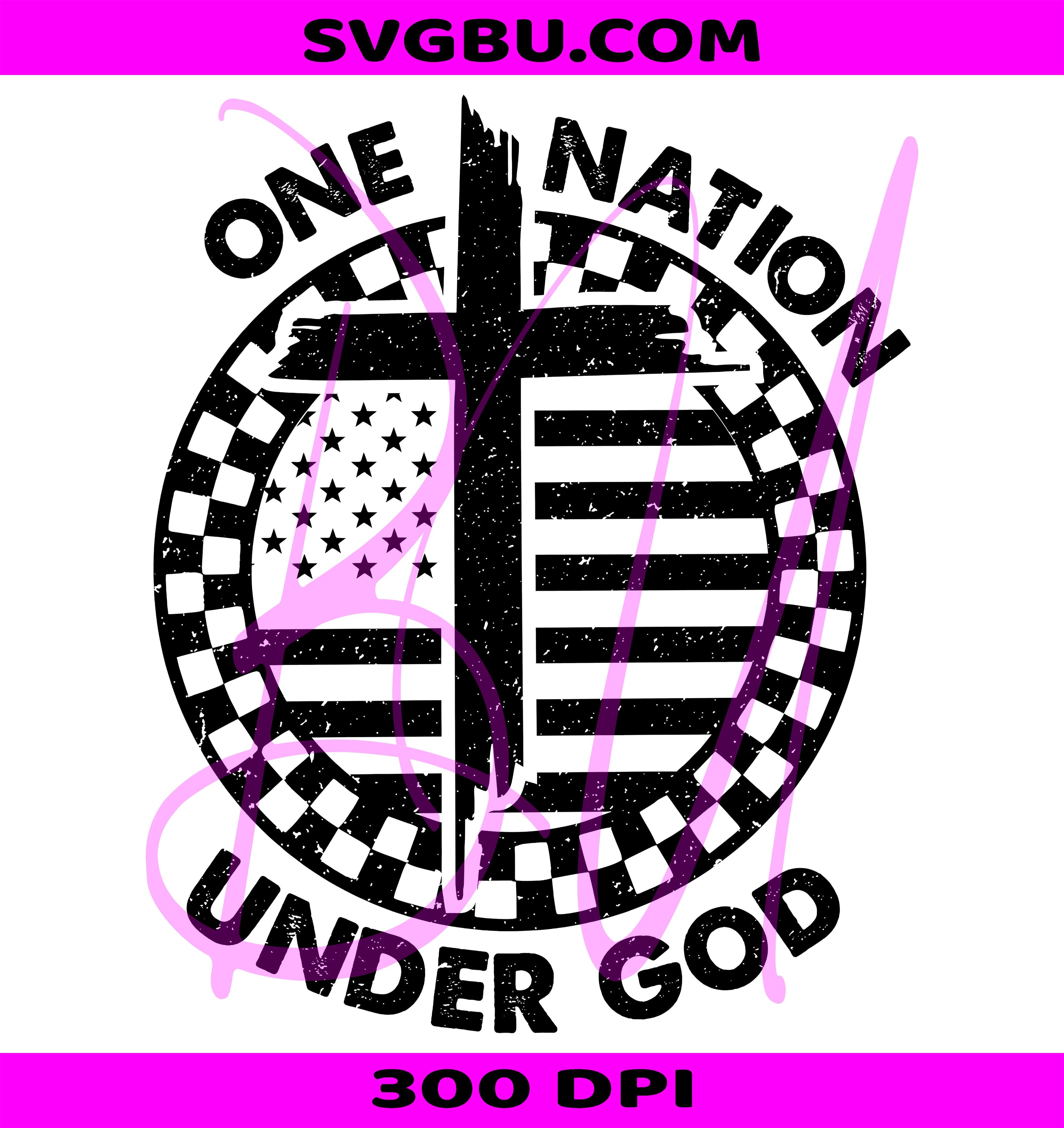 One Nation Under God PNG, Christian Cross PNG, American Flag PNG