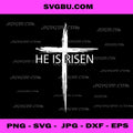 He is Risen Pocket Christian PNG, Easter Jesus Religious Cross PNG