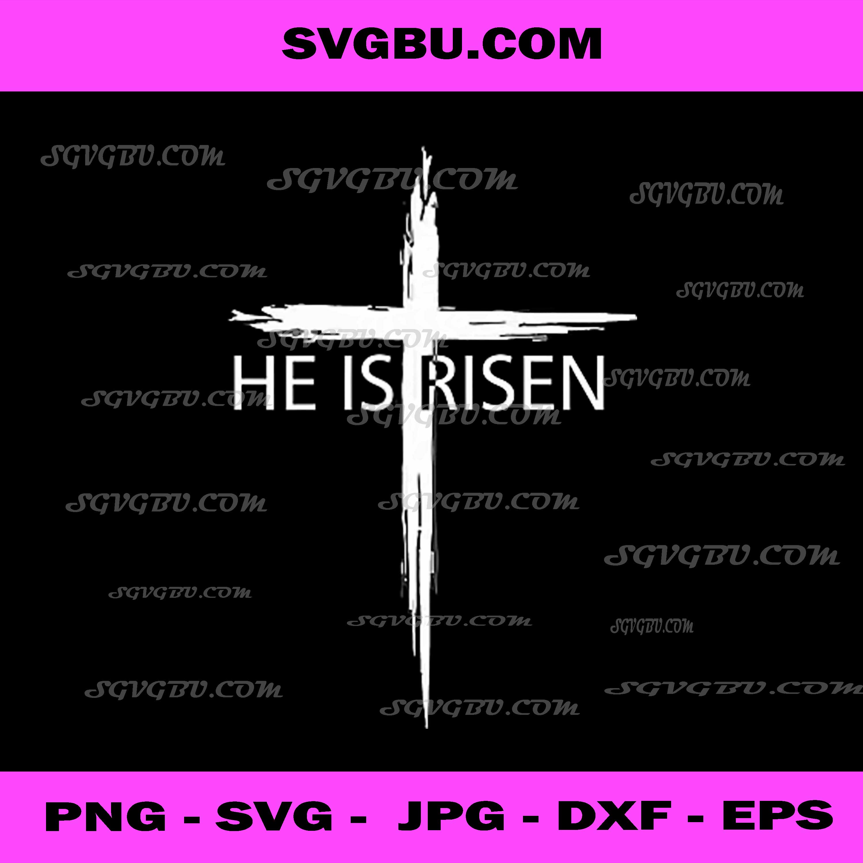 He is Risen Pocket Christian PNG, Easter Jesus Religious Cross PNG
