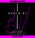 Psalm 91 Cross Christian PNG, Bible Verse Design PNG