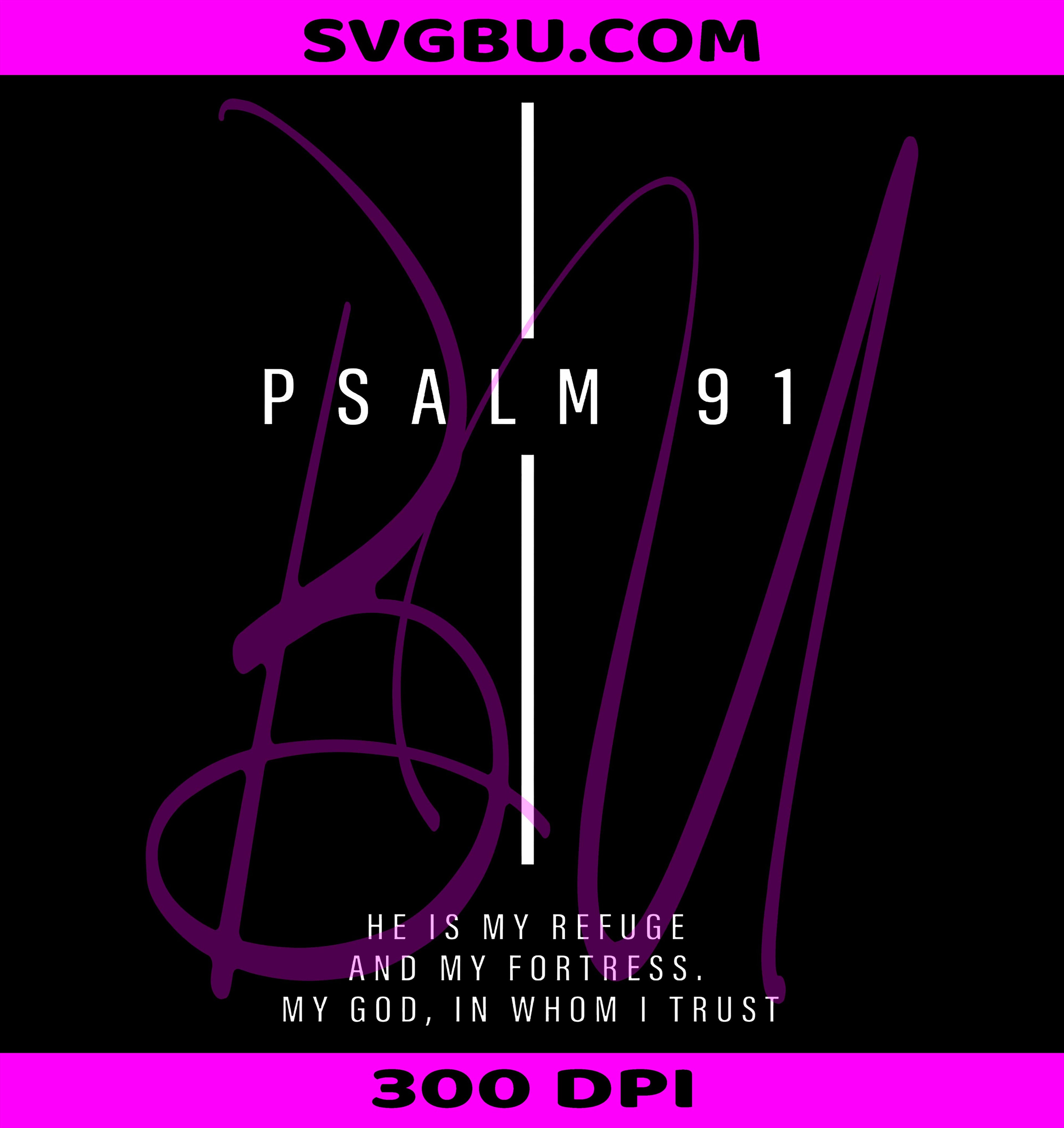 Psalm 91 Cross Christian PNG, Bible Verse Design PNG
