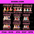 Happy Meowentines, Valentine Cats PNG Bundle, Cute Cat Illustrations