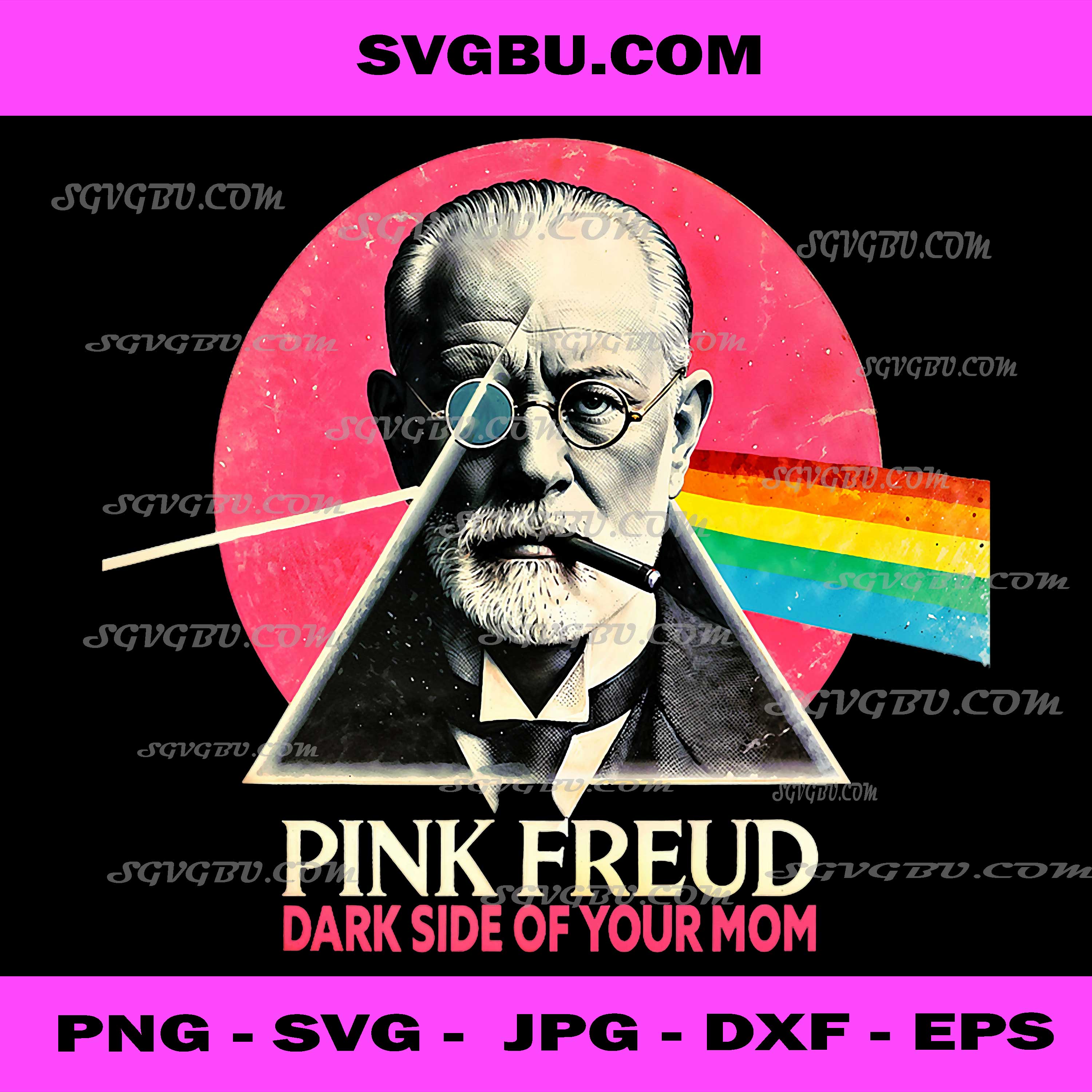 Funny Dark Side Of Your Mom PNG, Psychoanalysis Joke Humor Design