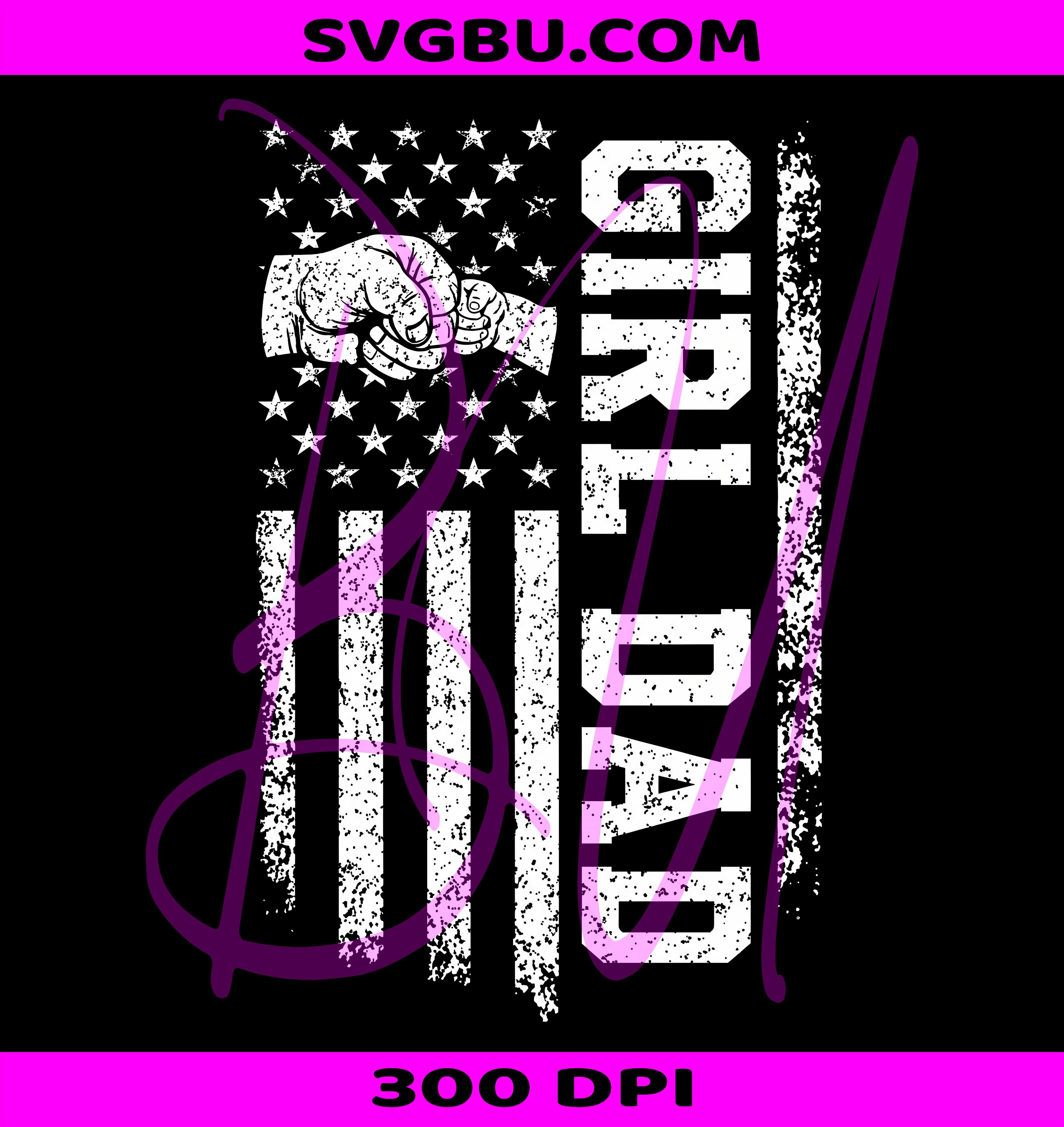 Girl Dad Distressed American Flag PNG, Fist Bump Girl Dad PNG