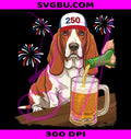 Basset Hound Beer PNG, 250 Years America PNG, Basset Hound 250 PNG