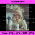 Funny Distressed Doll Face Meme PNG, Smoking Sarcastic Humor Design