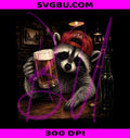 Funny Patriotic Raccoon Beer PNG, USA Drinking Raccoon PNG, Party Raccoon PNG