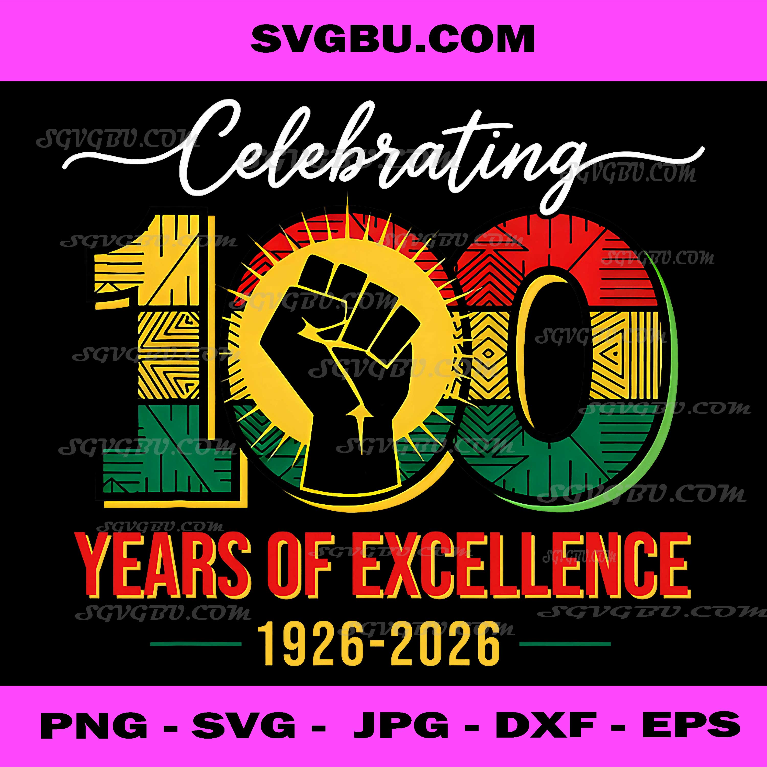 Celebrating 100 Years Of Excellence PNG, BHM Unity PNG, Africa Art PNG