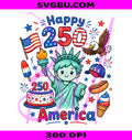 Happy 250 America PNG, Statue of Liberty PNG, Patriotic Eagle PNG