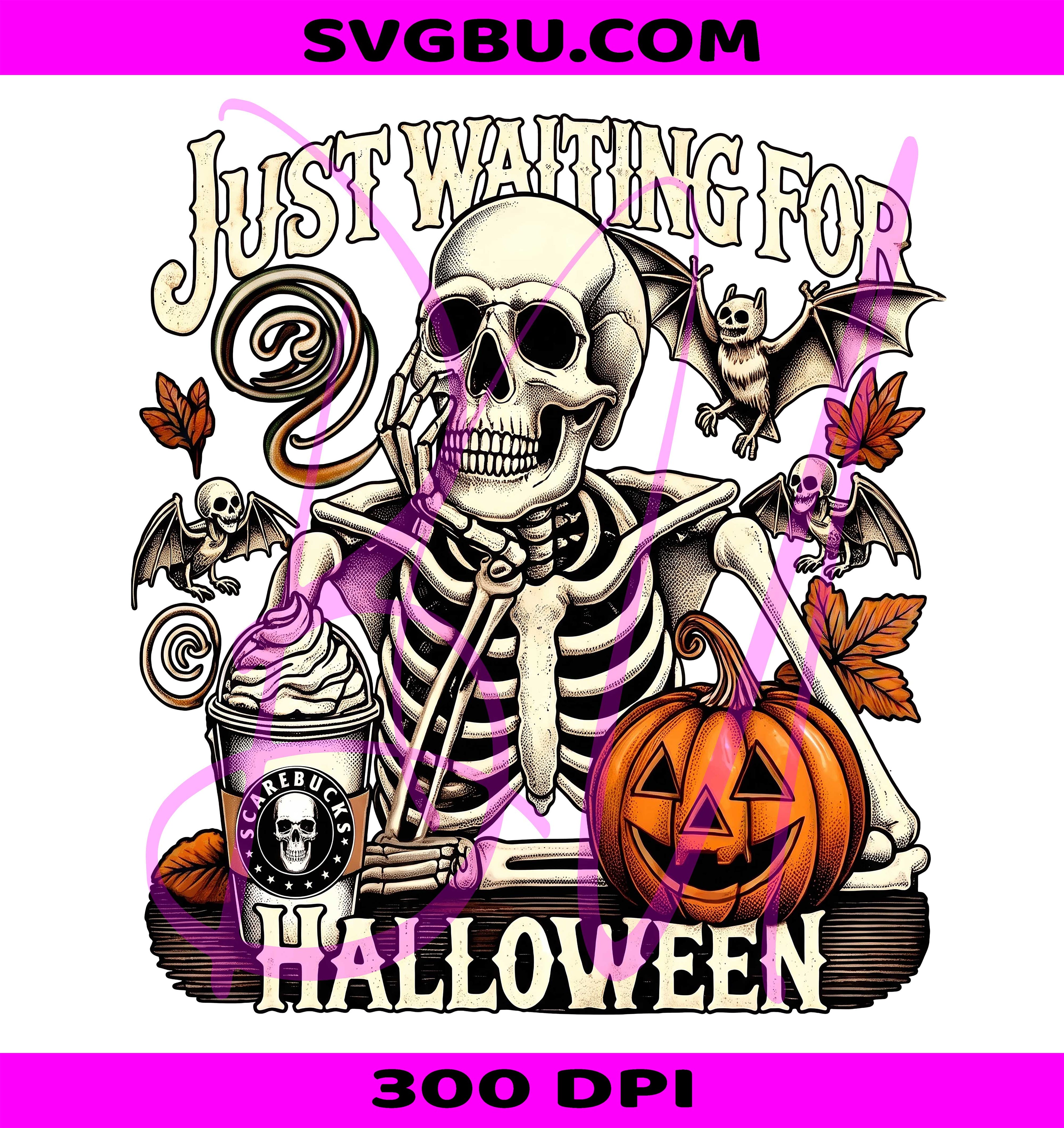 Halloween Skeleton PNG, Coffee Skeleton PNG, Spooky Pumpkin PNG