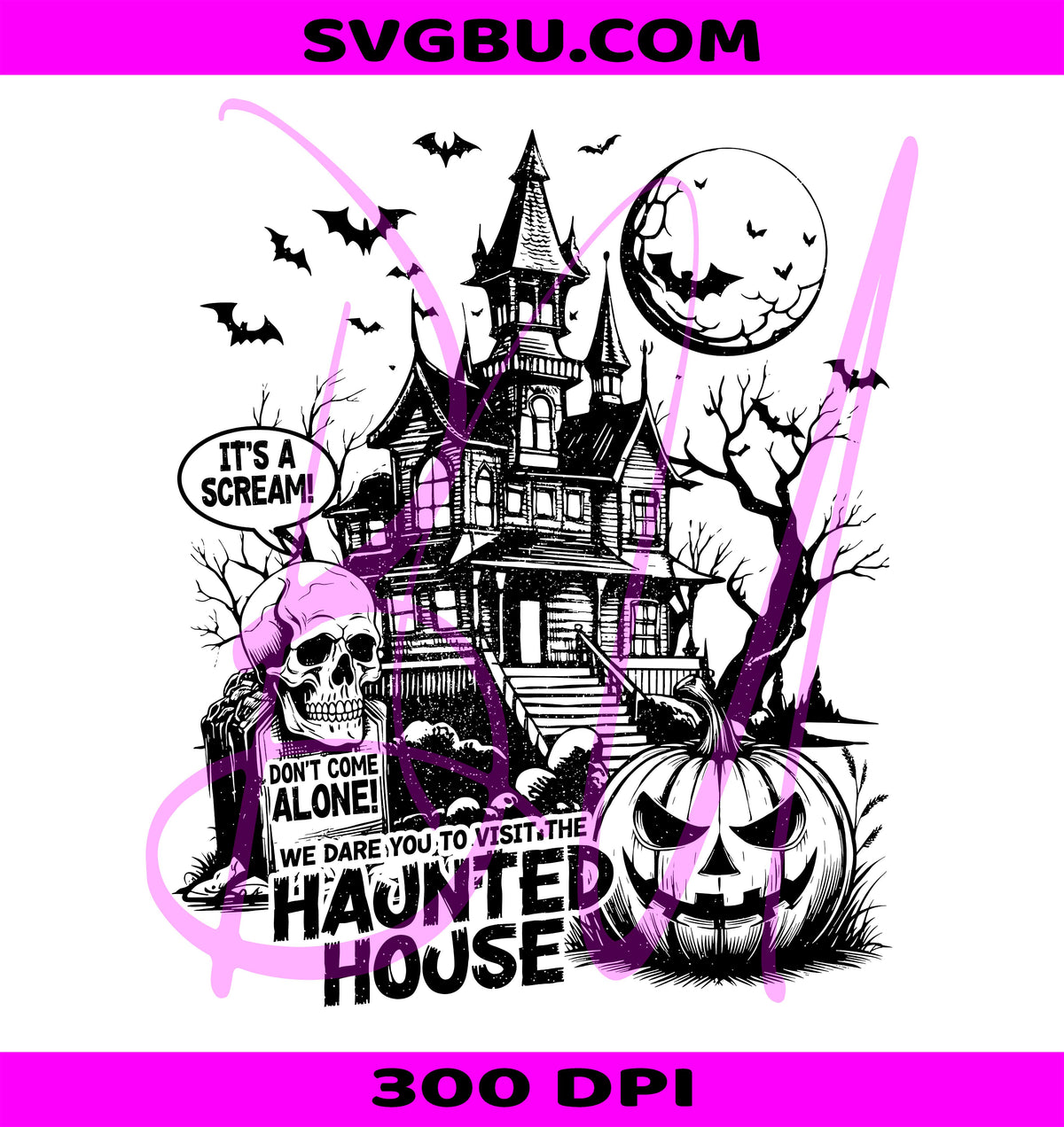 Haunted House PNG, Halloween Bats PNG, Spooky Season PNG