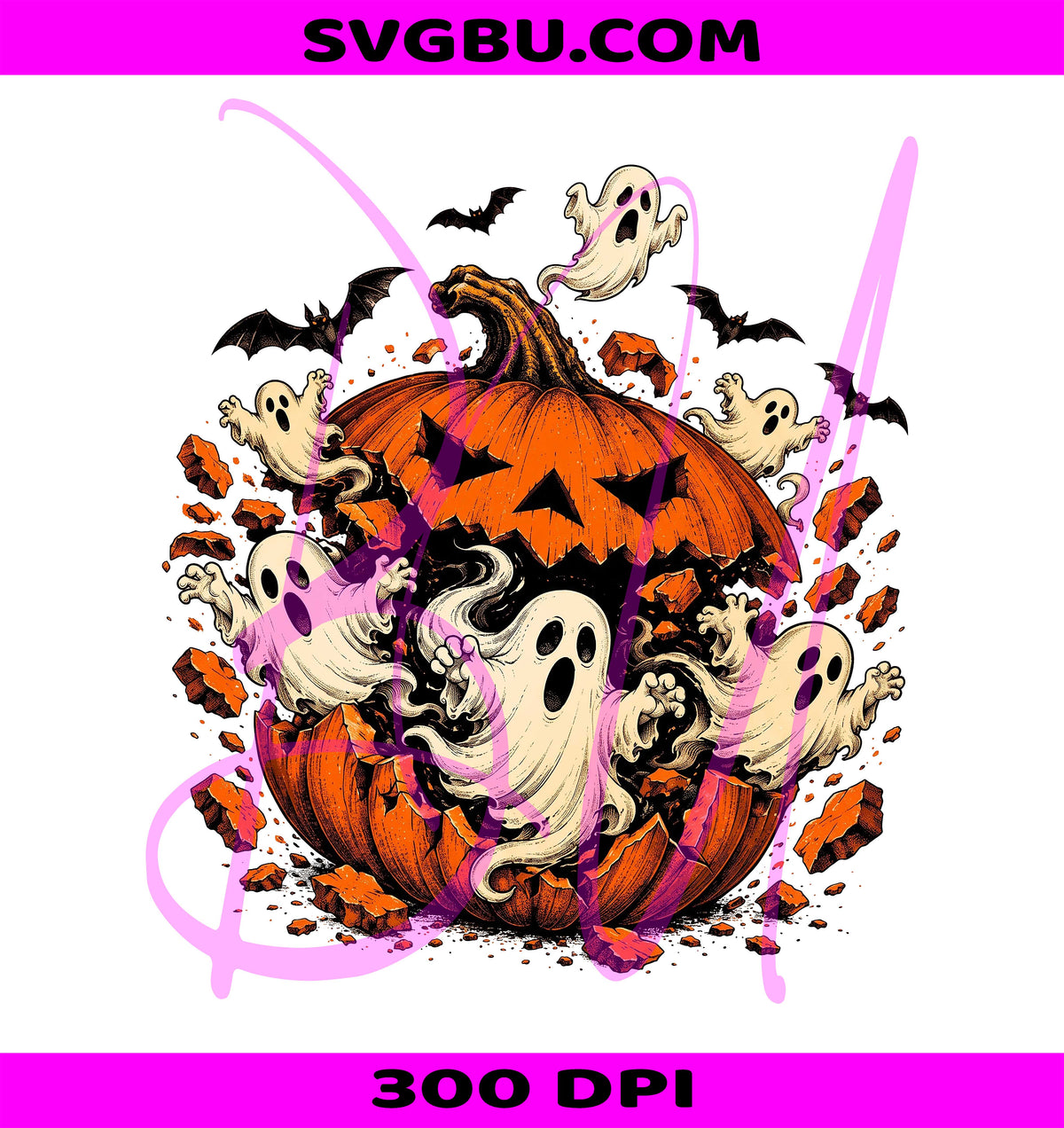 Ghost Pumpkin PNG, Spooky Season Jack O Lantern PNG, Halloween Ghost PNG
