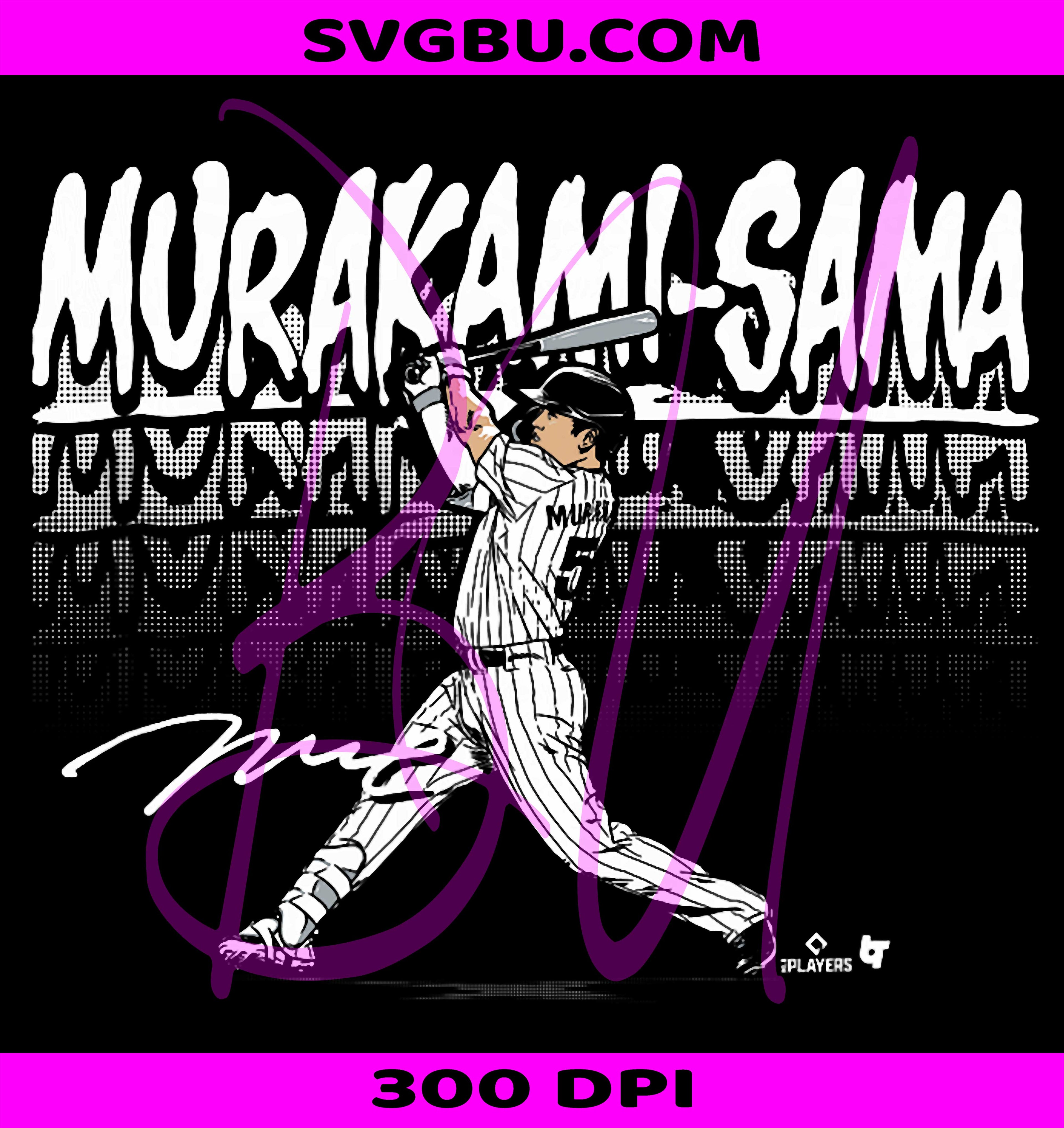 Munetaka Murakami Kami Sama Swing PNG, Chicago Baseball Design PNG
