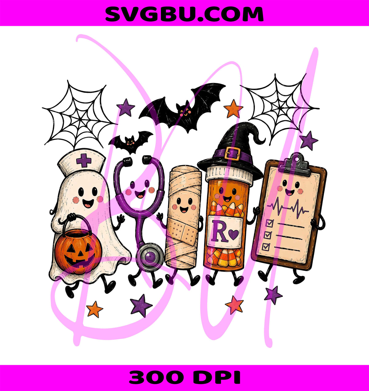 Halloween Nurse Crew PNG, Spooky Nurse PNG, Medical Halloween PNG