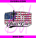 American Flag Cross PNG, One Nation Under God PNG, Faith Cross PNG