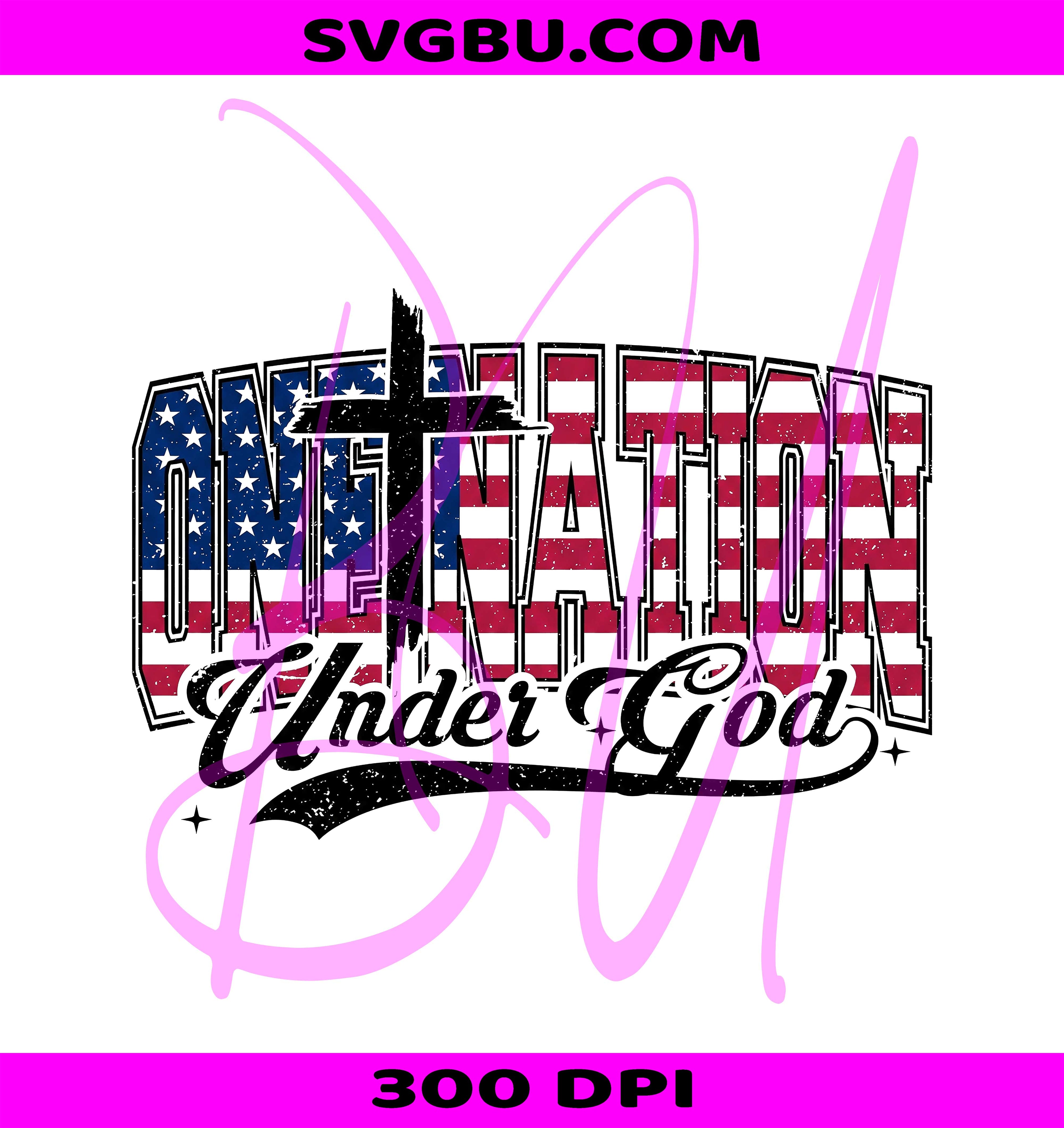 American Flag Cross PNG, One Nation Under God PNG, Faith Cross PNG