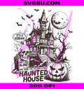 Haunted House PNG, Halloween Bats PNG, Spooky Season PNG