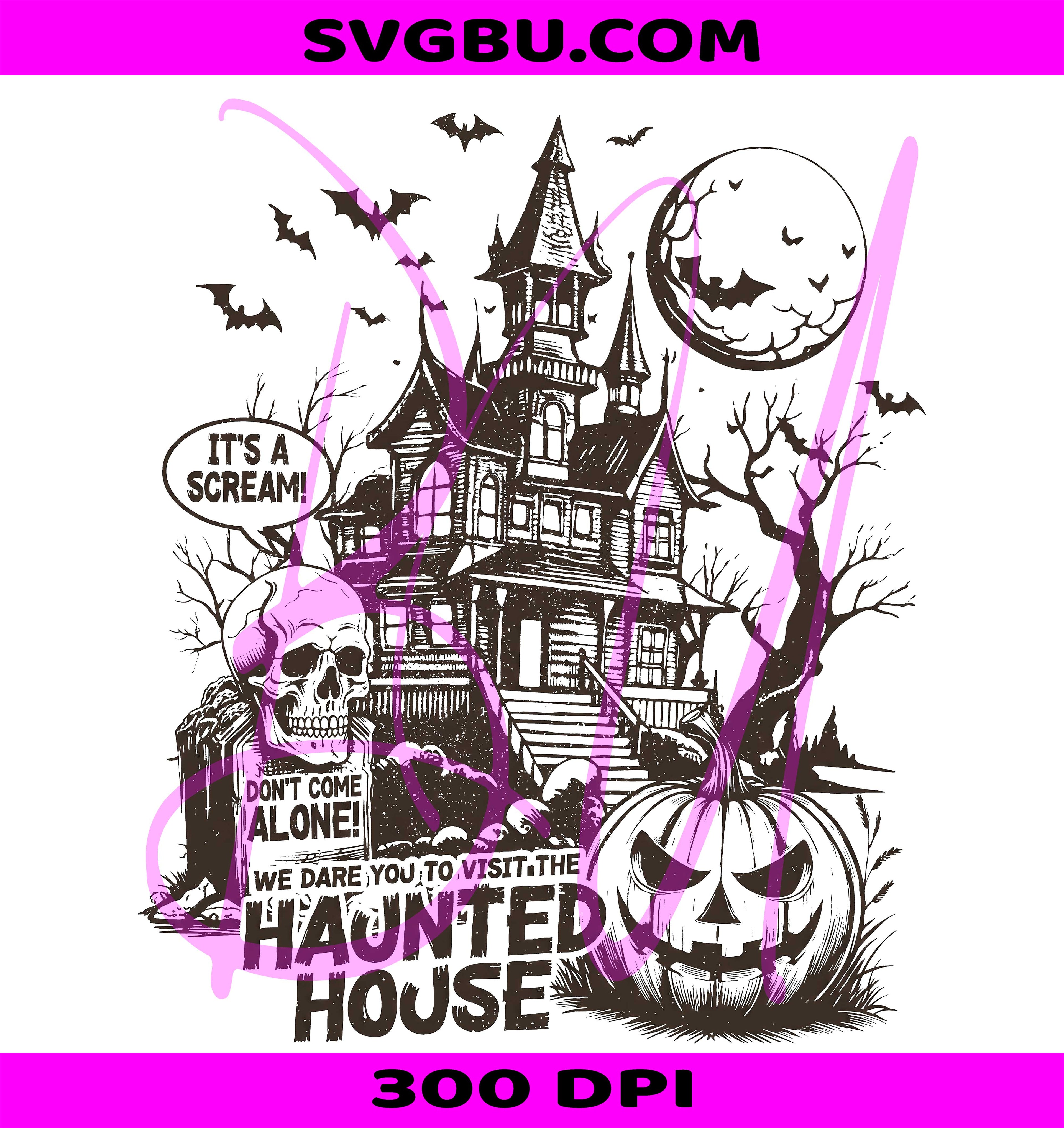 Haunted House PNG, Halloween Bats PNG, Spooky Season PNG