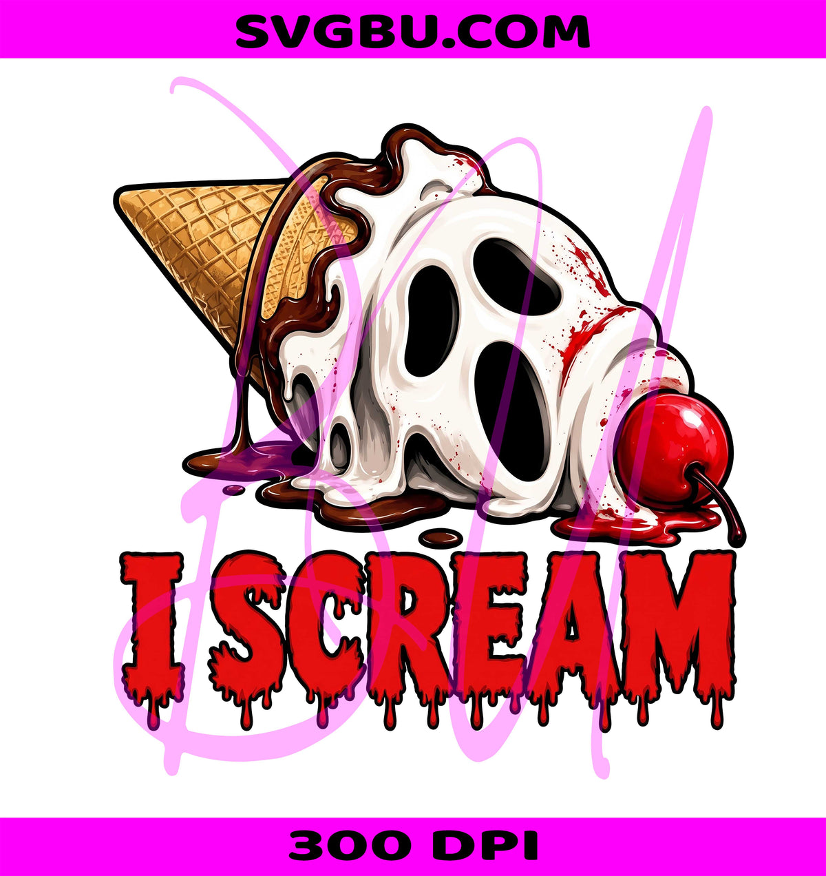 I Scream Halloween PNG, Spooky Ice Cream PNG, Funny Ice Cream PNG