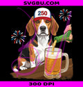Beagle Beer 250 PNG, 250 Years America PNG, Beagle Happy Birthday PNG