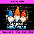 Happy New Year 2026 PNG, Gnomes Matching Family New Year's Eve PNG