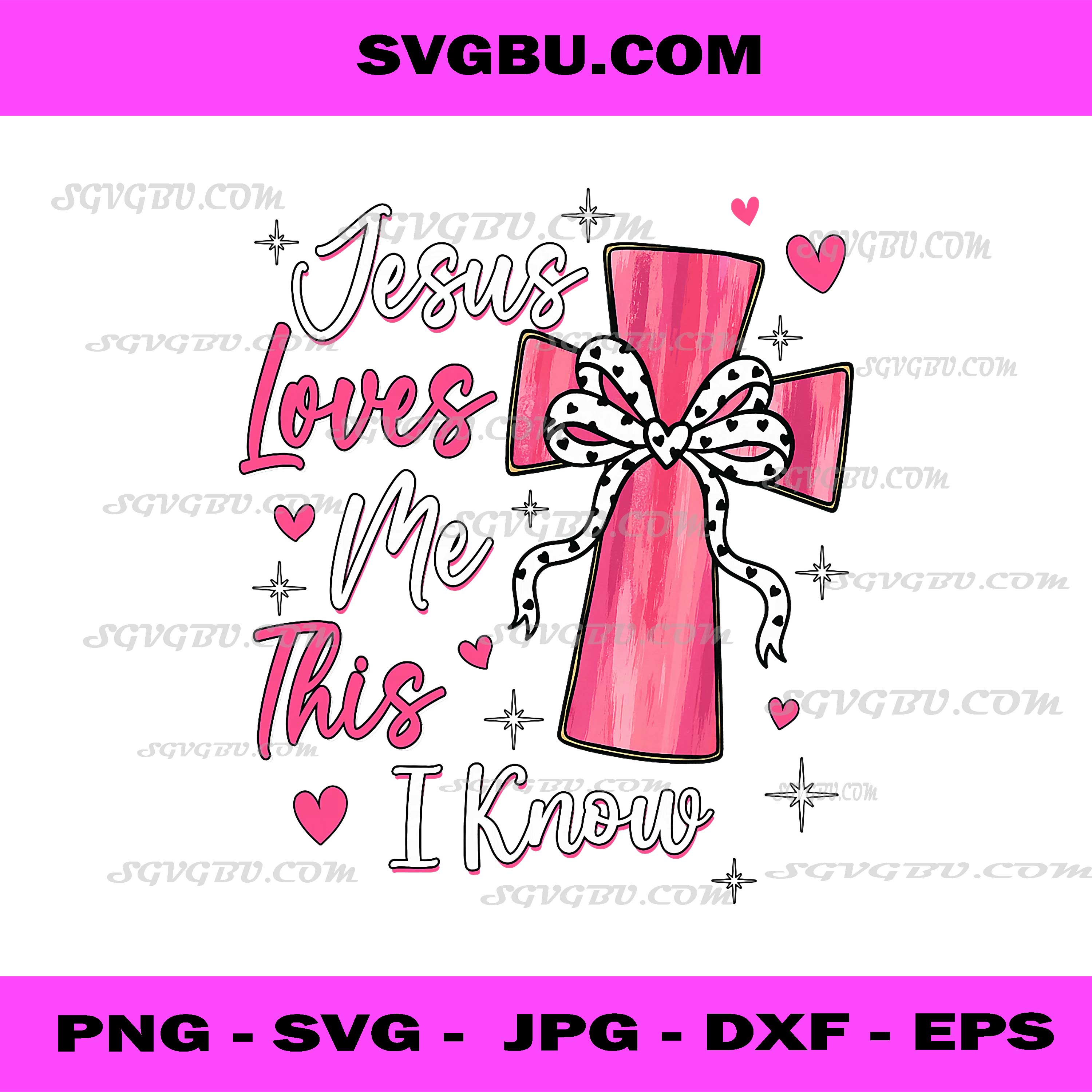 Jesus Loves Me This I Know PNG, God Religious, Christian Valentine PNG