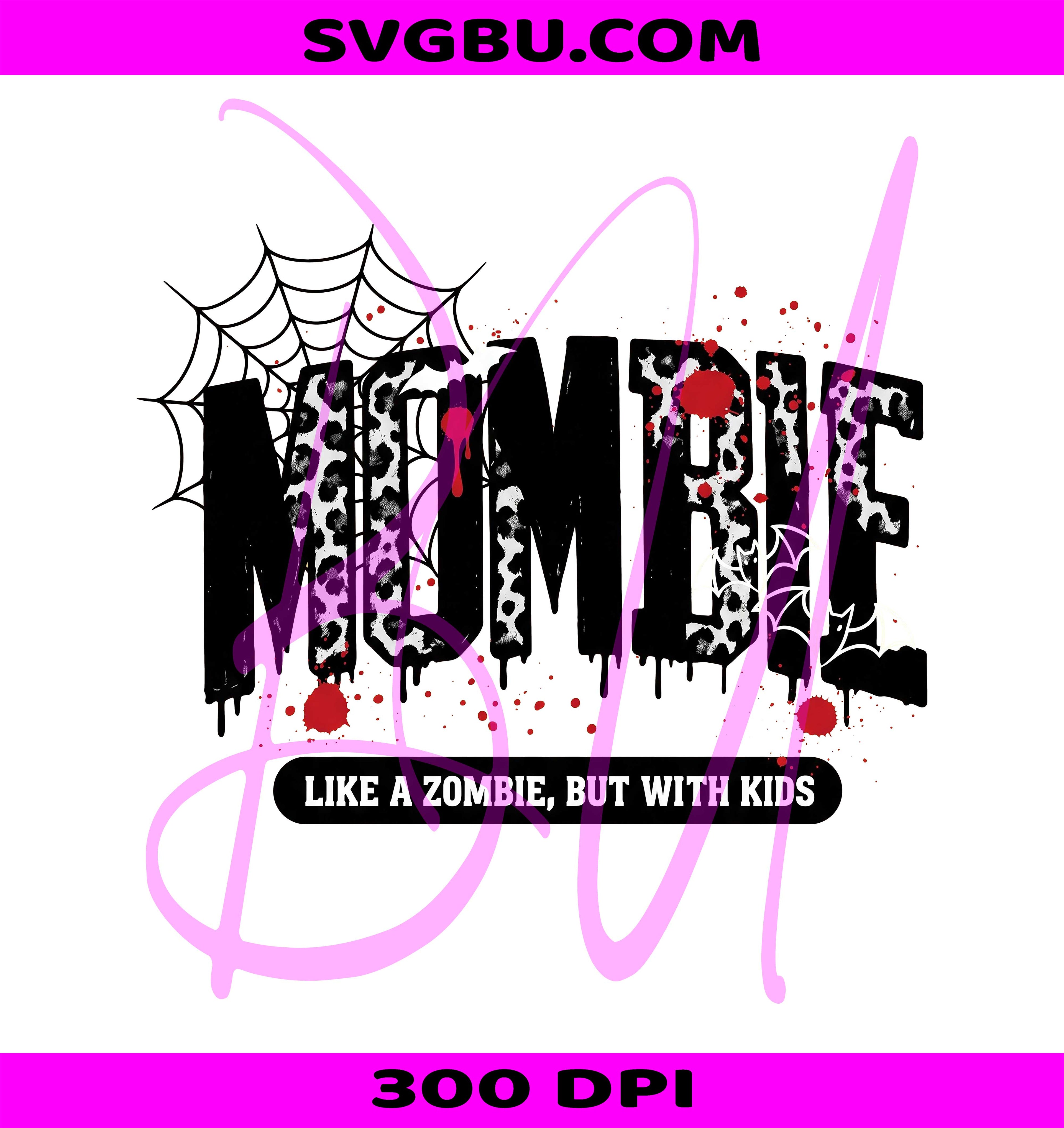 Halloween Mombie PNG, Mama Leopard PNG, Funny Spooky Mom PNG