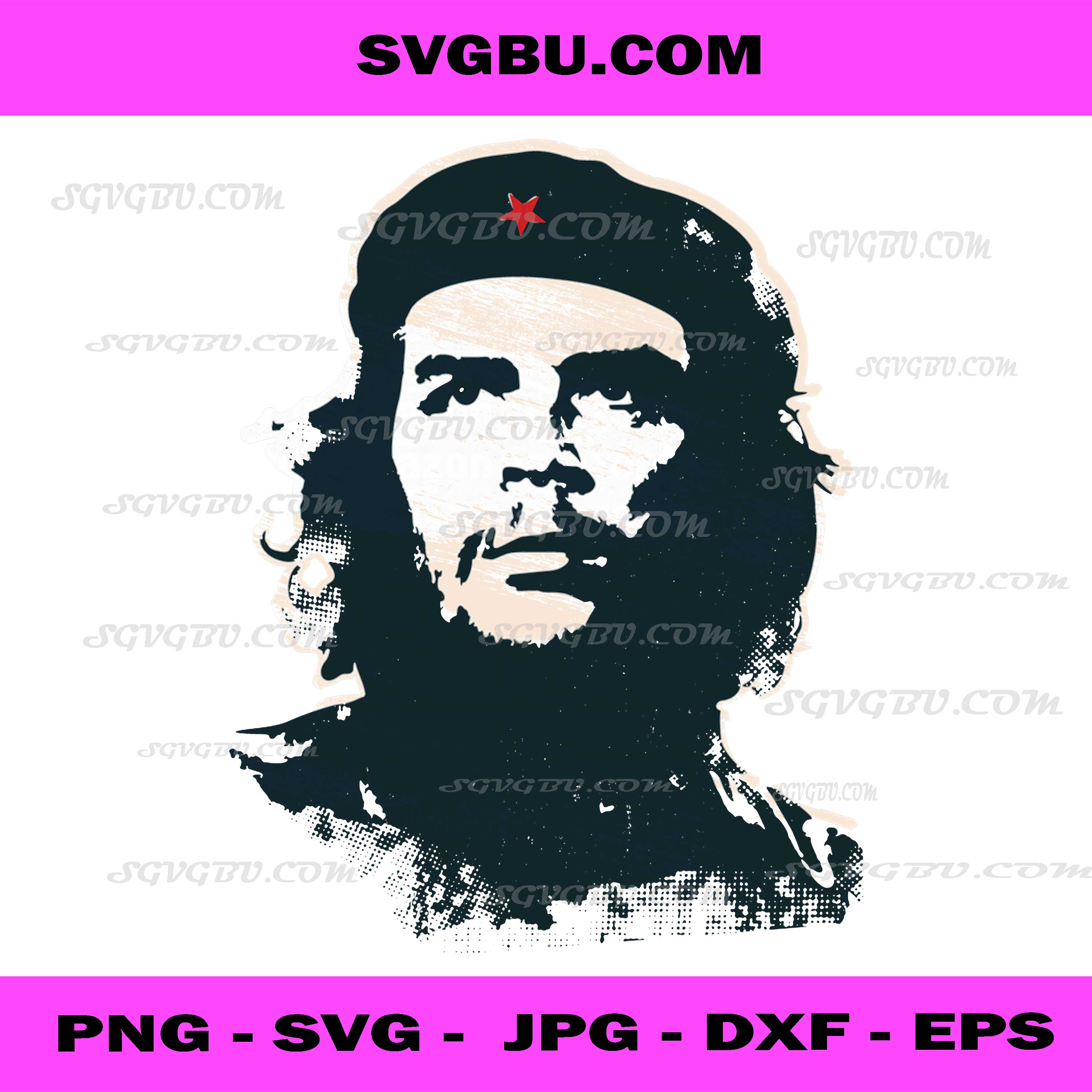 Che Guevara PNG, Front Back Cuba Revolution Rebel PNG