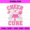 Cheer for The Cure PNG, Cheerleader Breast Cancer October PNG