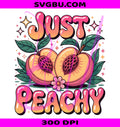 Just Peachy PNG, Preppy Floral Peach Summer PNG