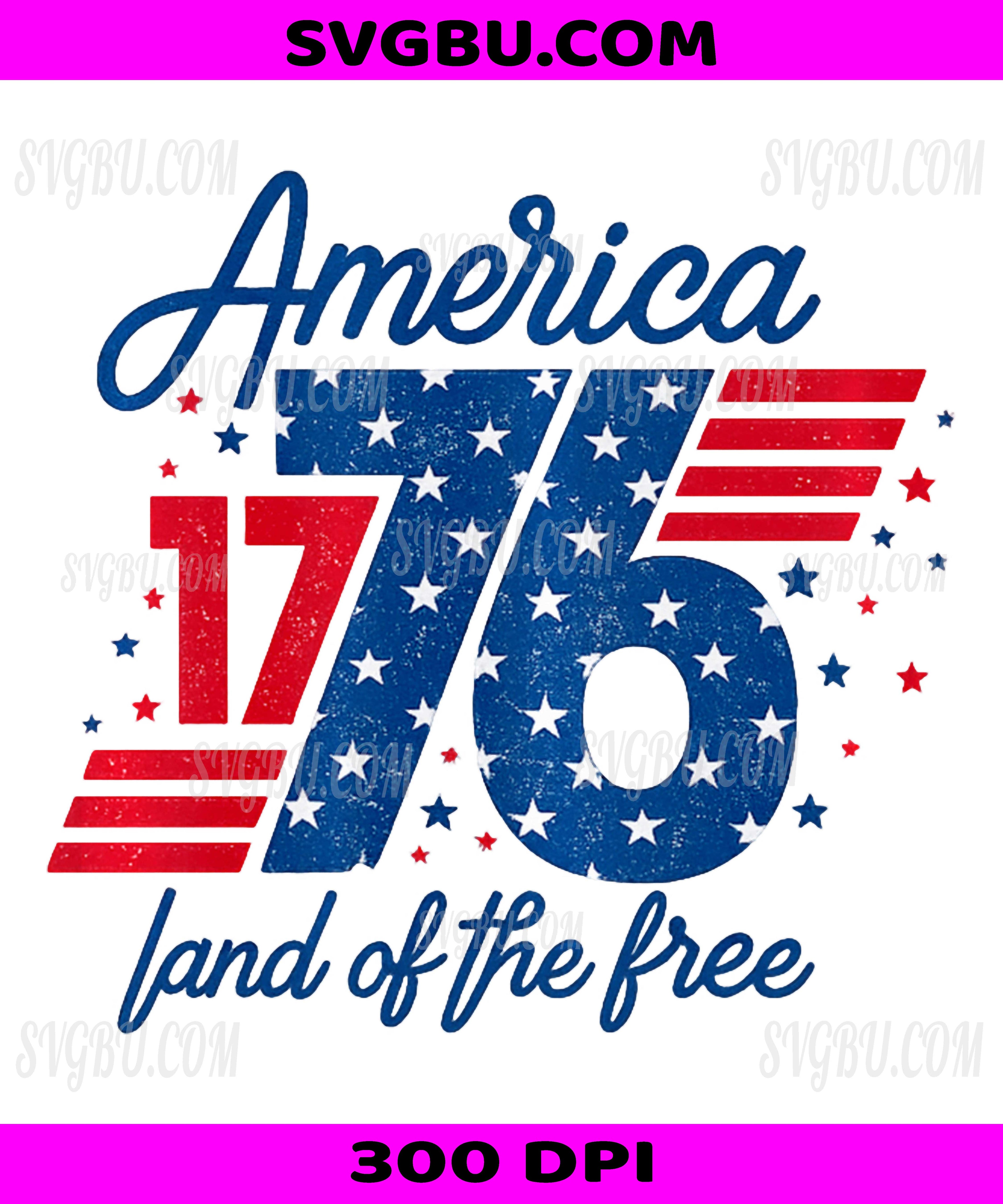 Retro Vintage America 1776 PNG, Land Of The Free 4th Of July PNG