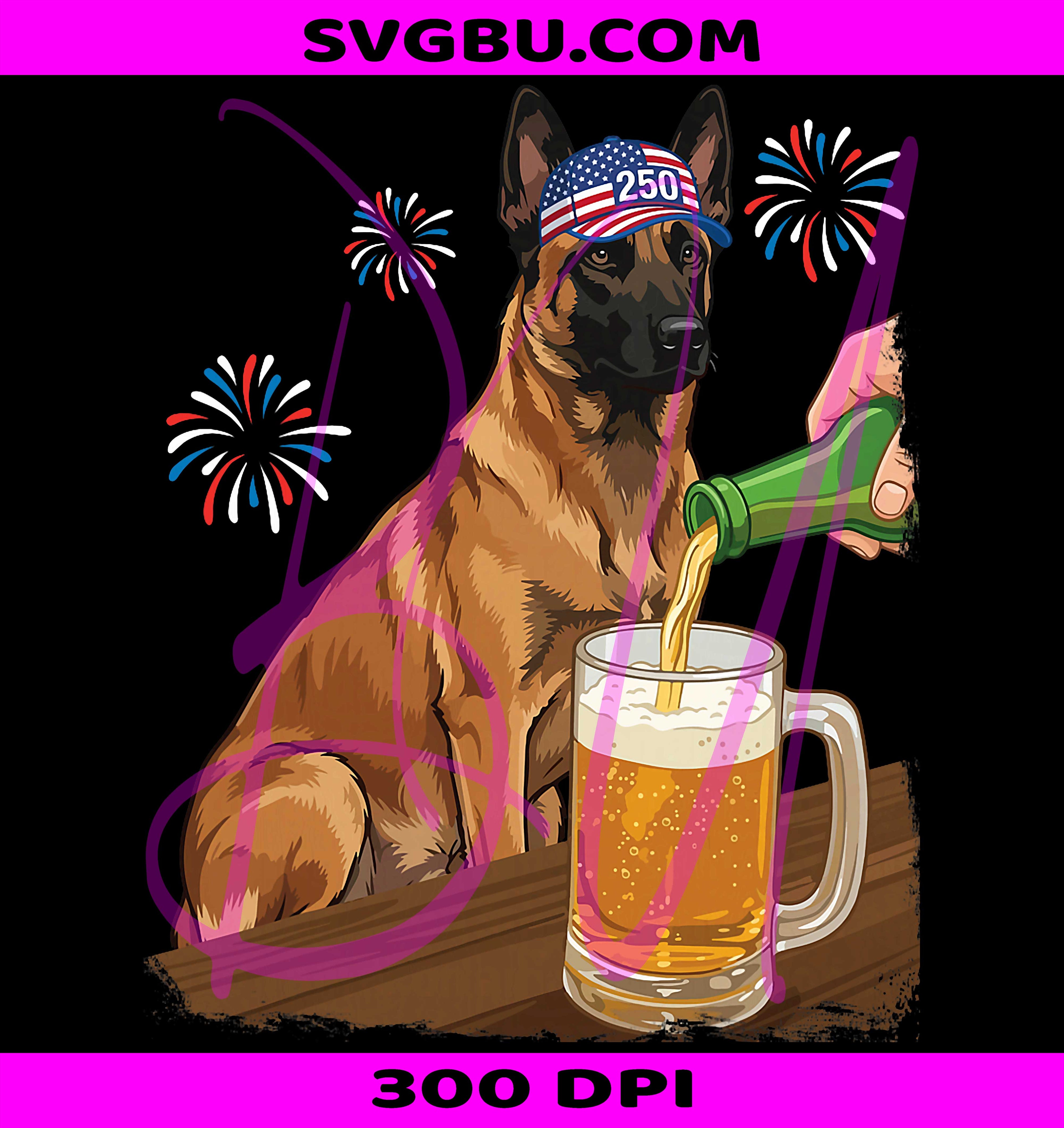 Belgian Malinois Beer PNG, 250 Years America PNG, Malinois 250 PNG