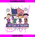 Patriotic 250 Years PNG, American Cartoon PNG, 1776 2026 PNG
