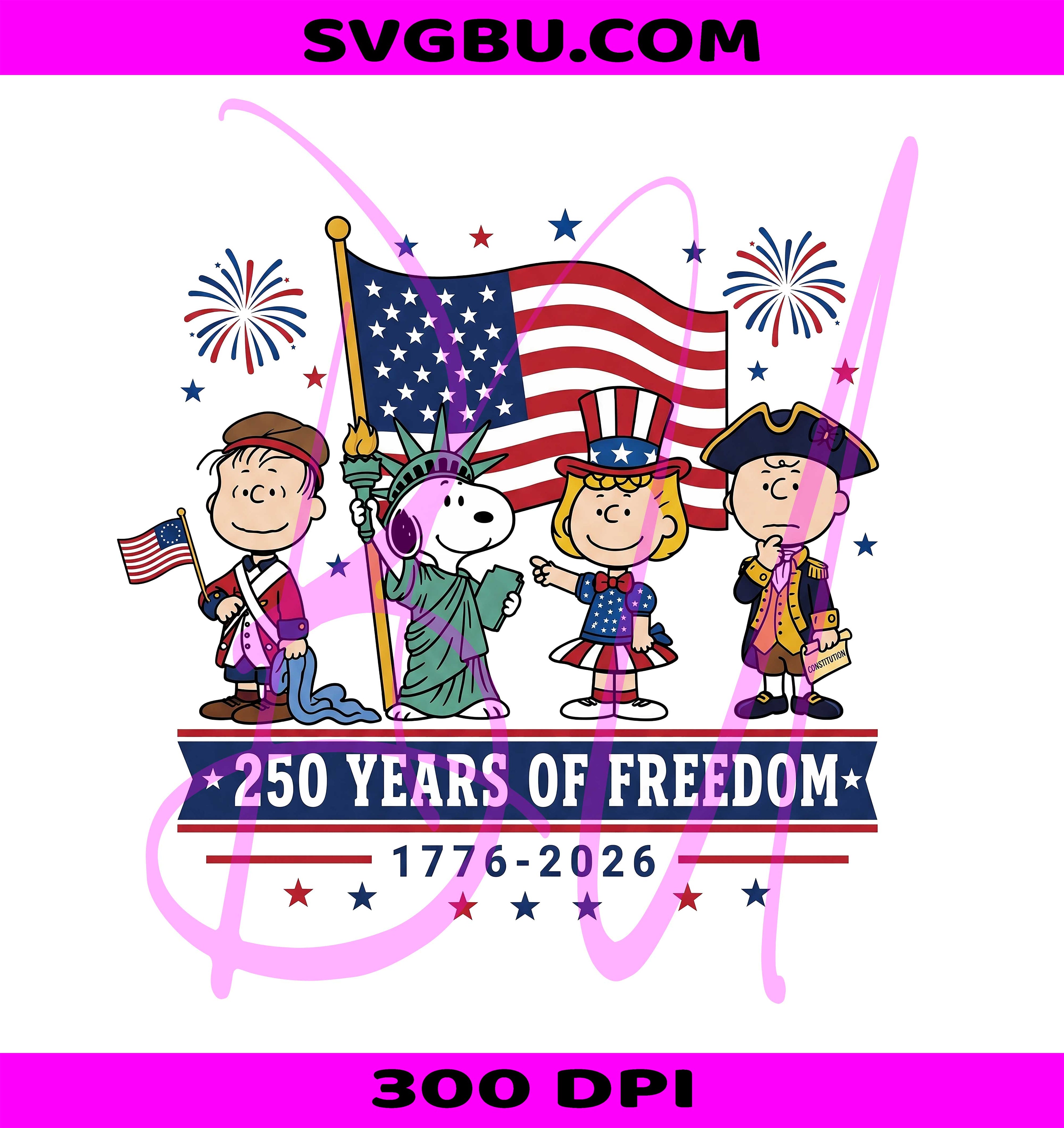 Patriotic 250 Years PNG, American Cartoon PNG, 1776 2026 PNG