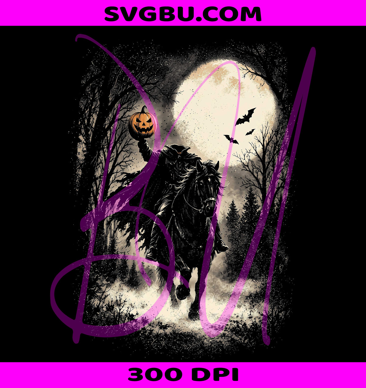 Spooky Season PNG, Sleepy Hollow PNG, Oversized Spooky PNG